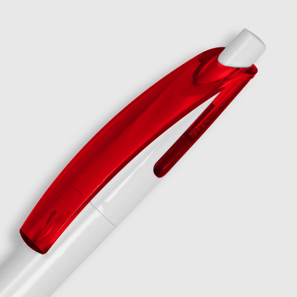Ручка шариковая Bento, белая с красным — изображение 4