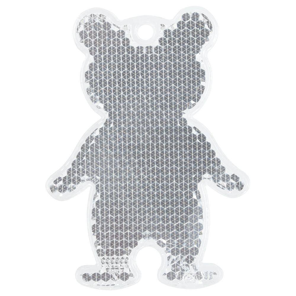 Пешеходный светоотражатель «Мишка», белый — изображение 2