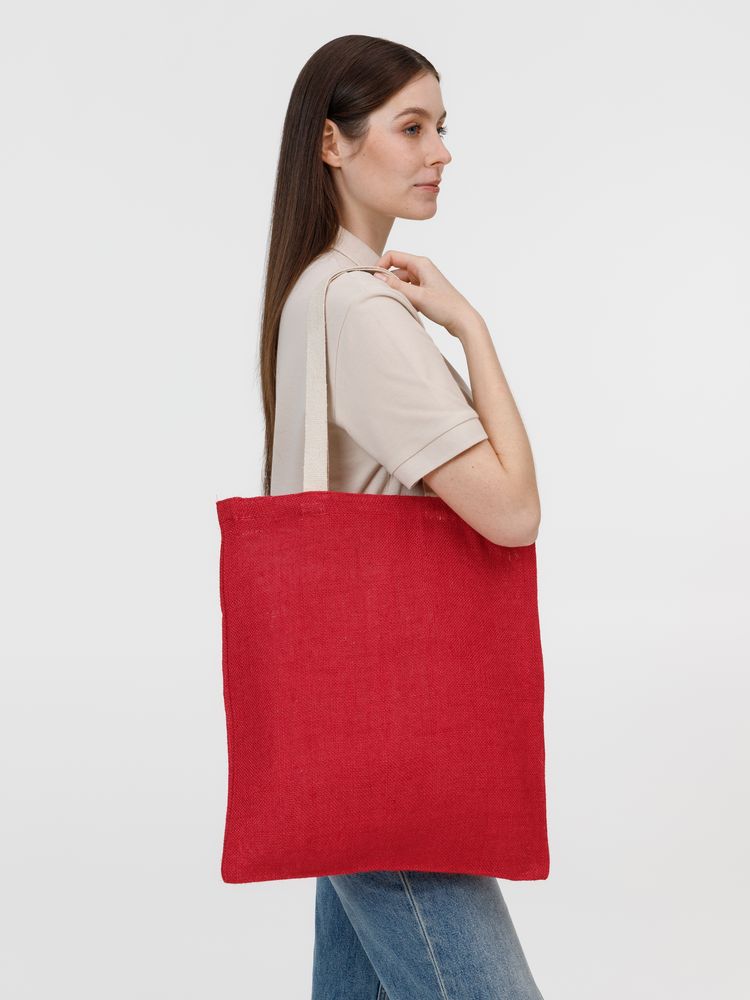 Холщовая сумка на плечо Juhu, красная — изображение 7