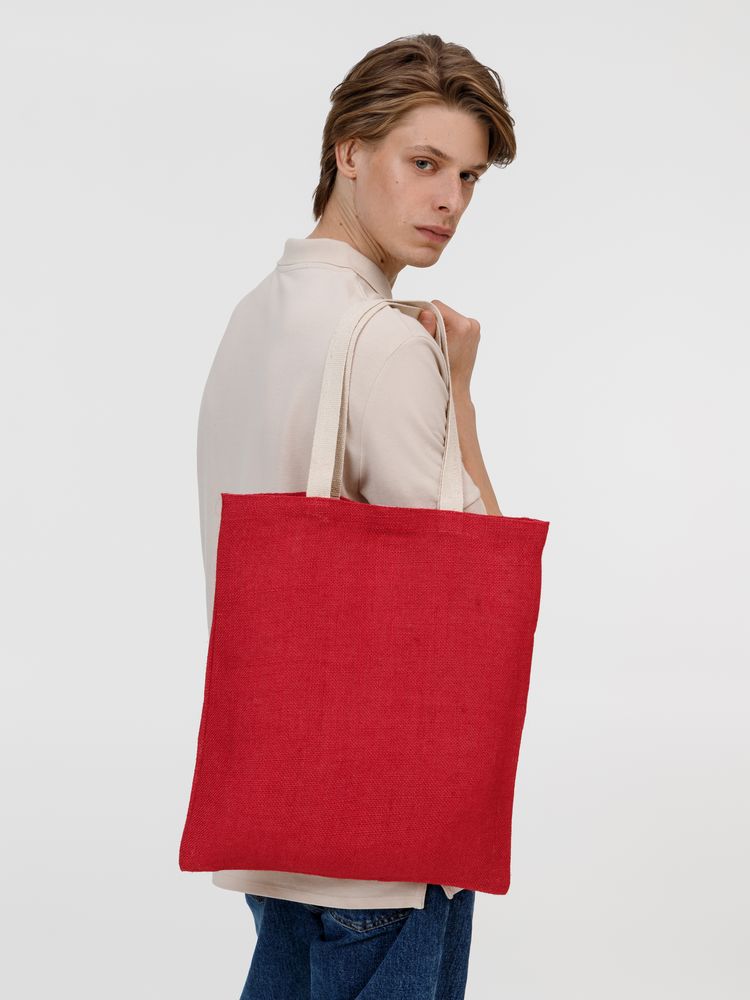 Холщовая сумка на плечо Juhu, красная — изображение 9