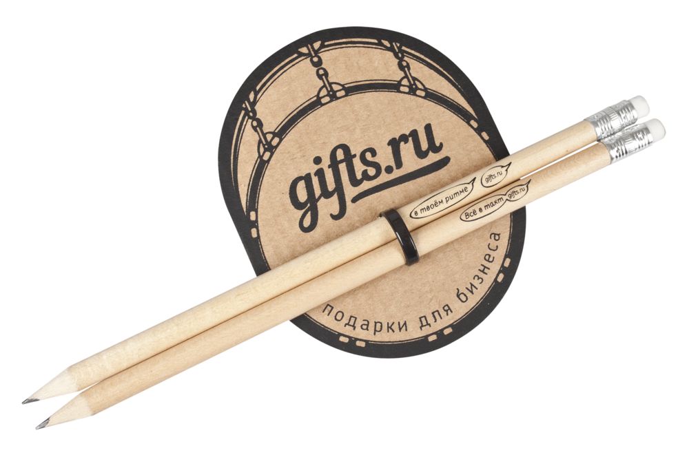 Карандаш простой Hand Friend с ластиком, черный — изображение 4