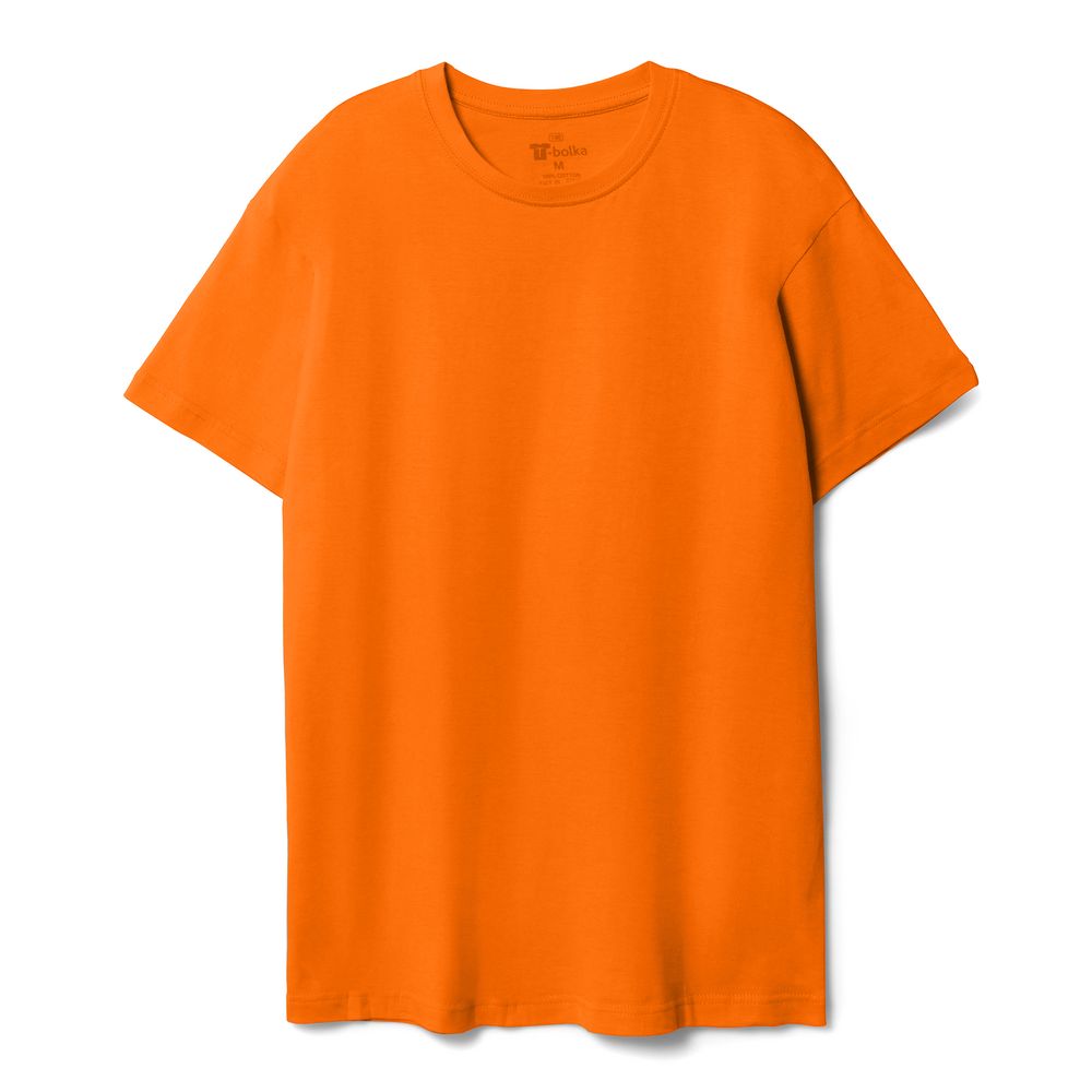 Футболка унисекс T-bolka 140, оранжевая — изображение 2