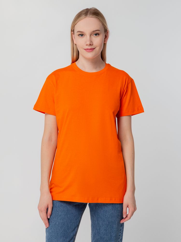 Футболка унисекс T-bolka 140, оранжевая — изображение 10