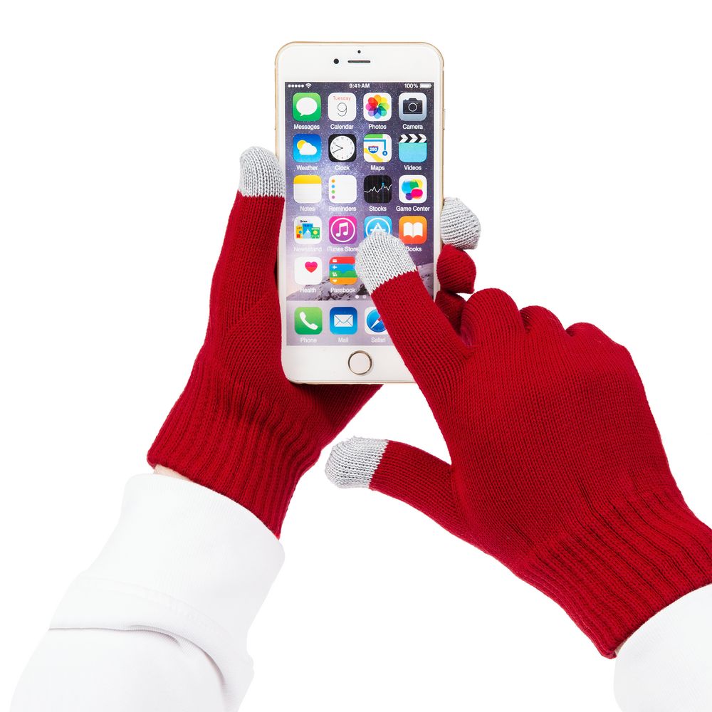 Перчатки сенсорные Real Talk, красные — изображение 5