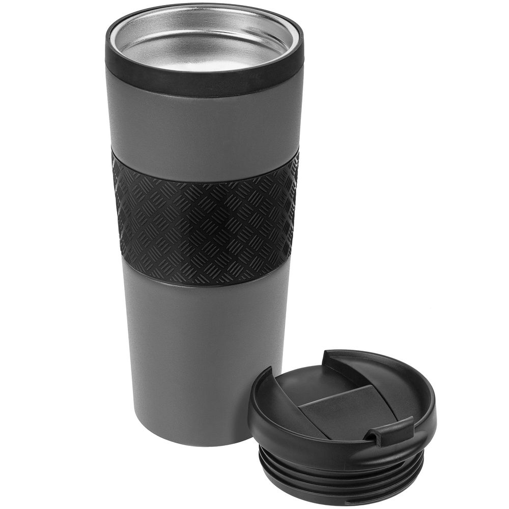 Термостакан Hard Work, вакуумный, темно-серый (графит) — изображение 3