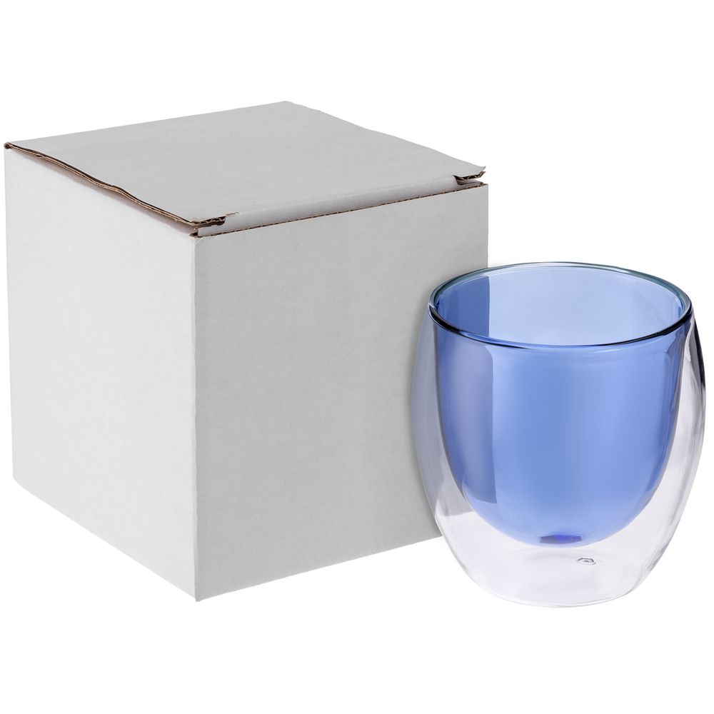 Стакан с двойными стенками Glass Bubble, синий — изображение 3