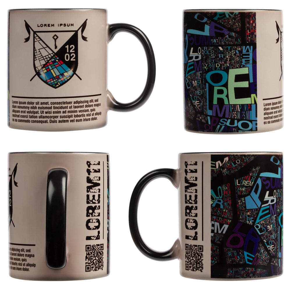 Кружка «Хамелеон», глянцевая, черная — изображение 6