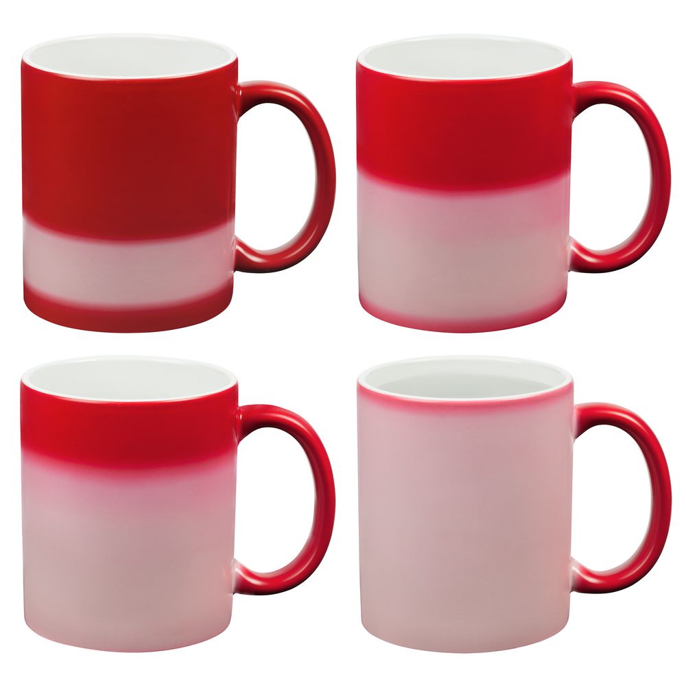 Кружка «Хамелеон» ver.2, матовая, красная — изображение 4