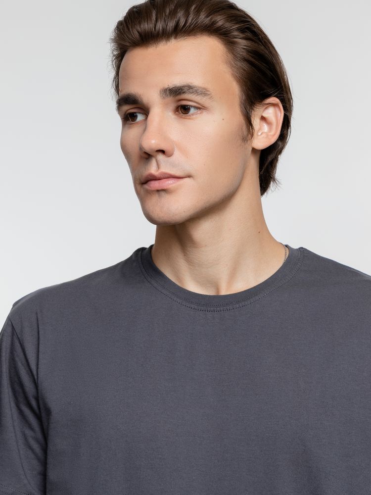 Футболка унисекс T-Bolka 160, темно-серая (графит) — изображение 7