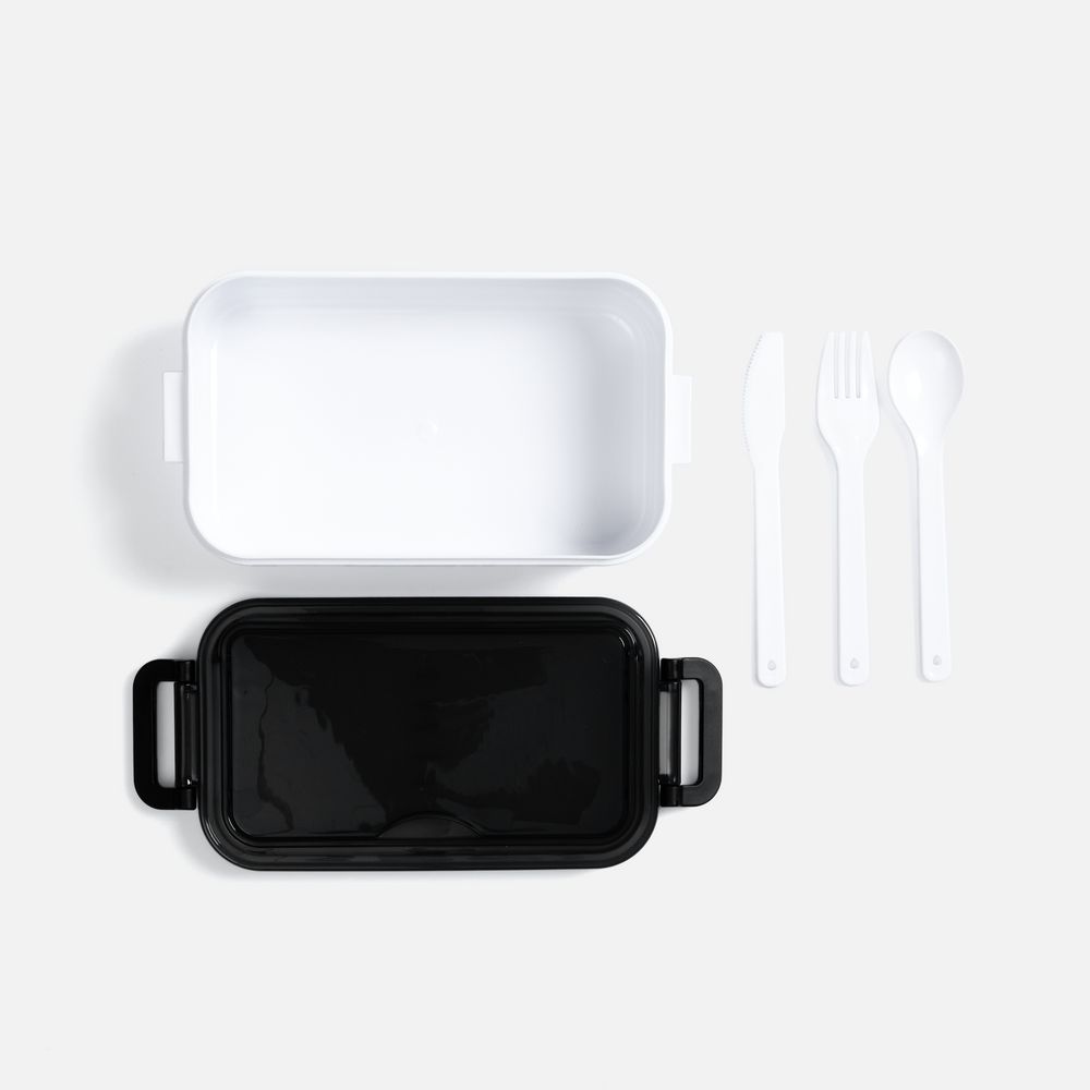 Ланчбокс Pranzo, белый с черным — изображение 5