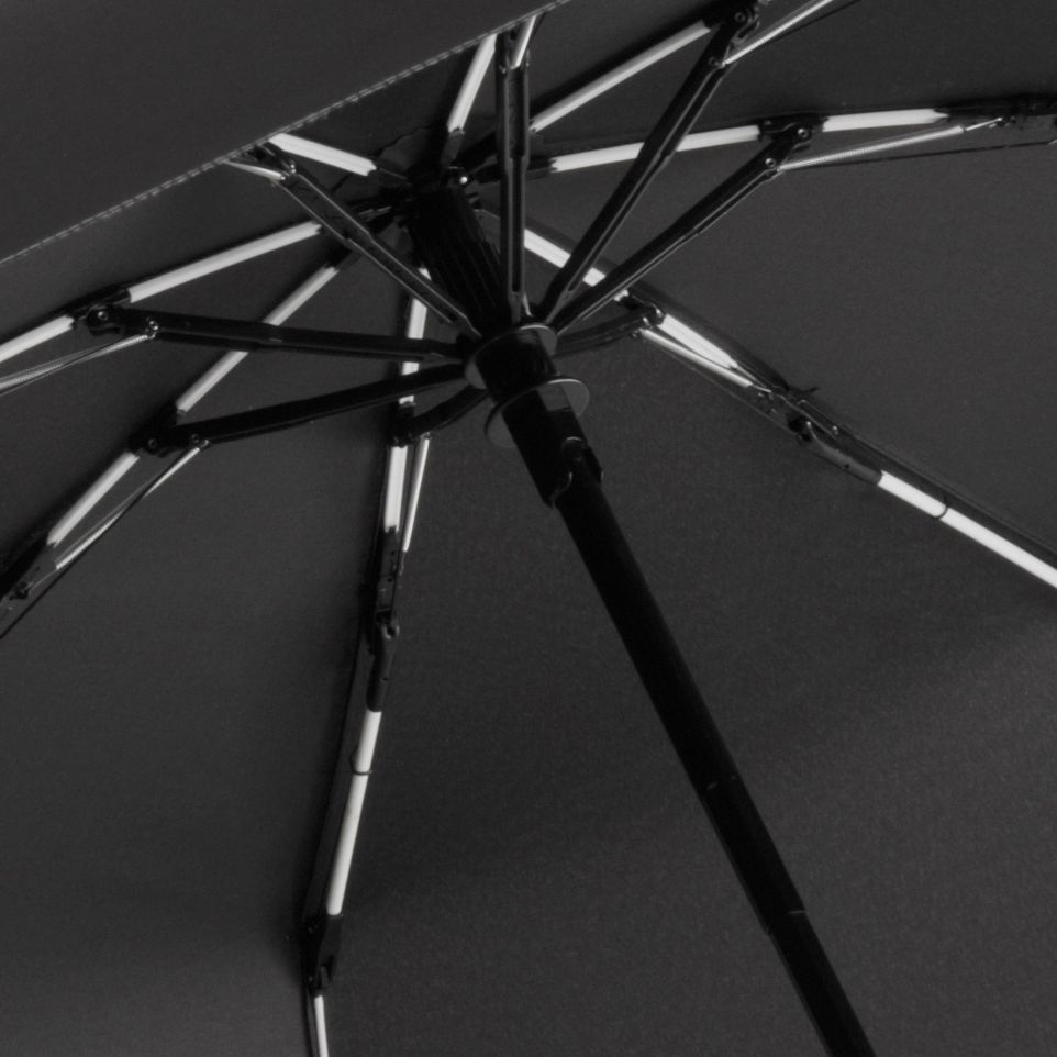 Зонт складной AOC Mini с цветными спицами, белый — изображение 3