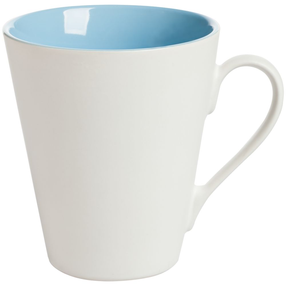 Кружка New Bell матовая, белая с голубым — изображение 2