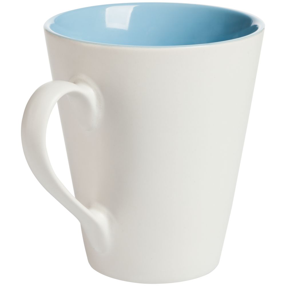 Кружка New Bell матовая, белая с голубым — изображение 3