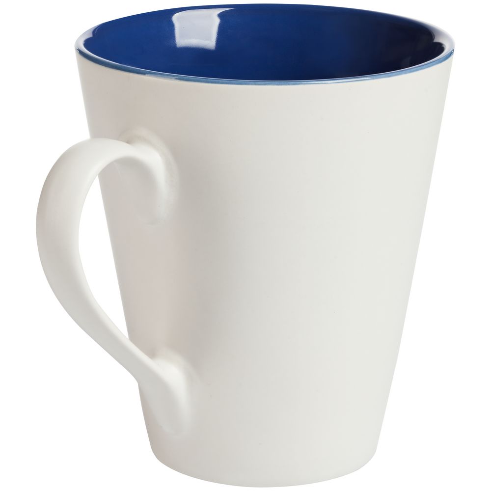 Кружка New Bell матовая, белая с синим — изображение 3