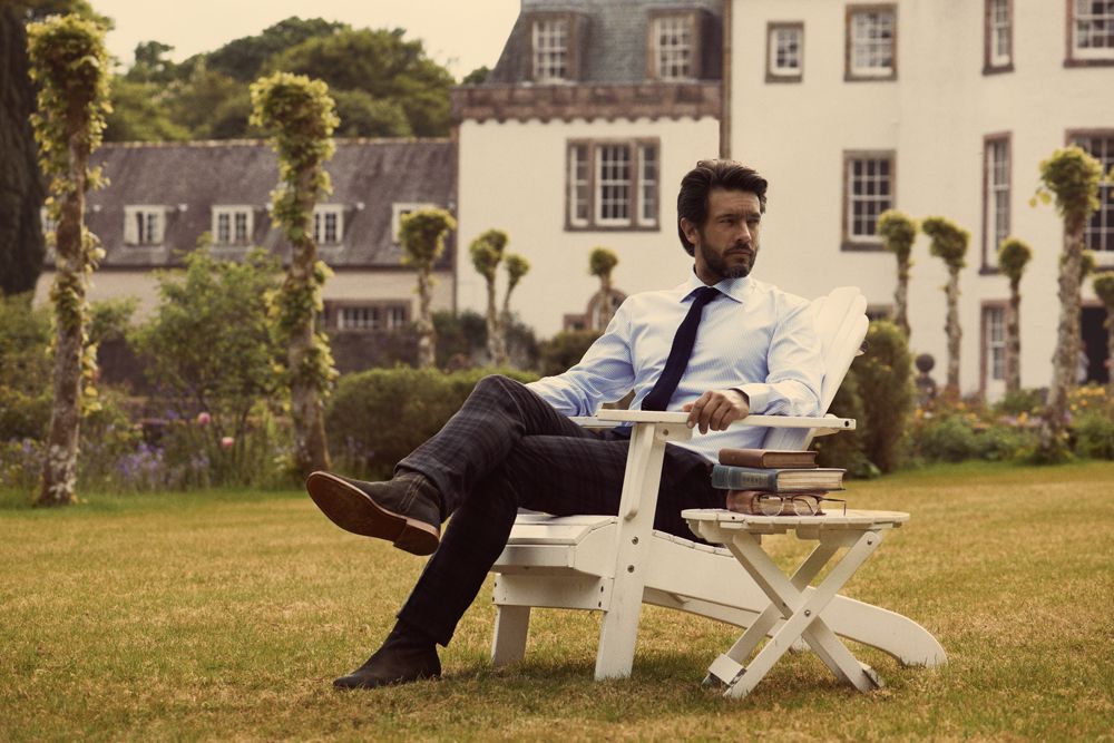 Рубашка мужская в полоску Reno, голубая — изображение 4