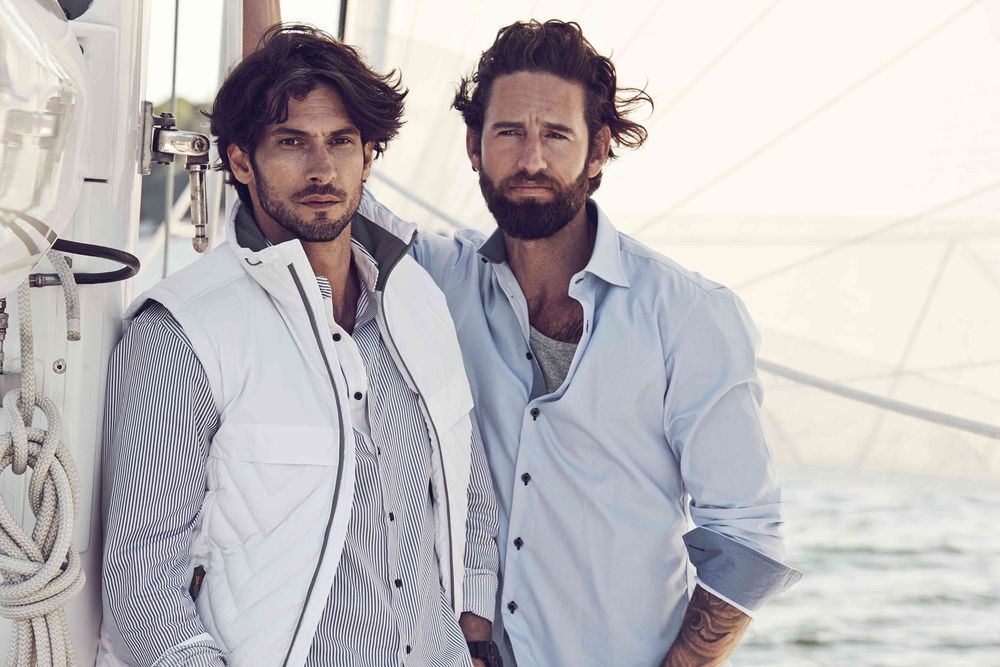 Рубашка мужская в полоску Reno, голубая — изображение 6