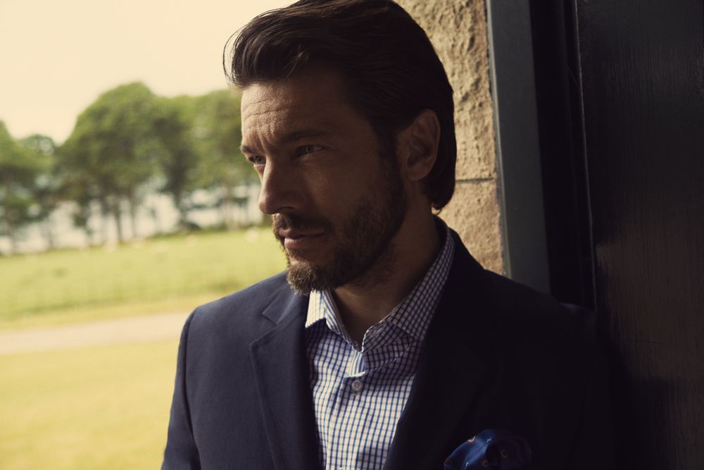 Рубашка мужская в клетку Tribeca, синяя — изображение 3