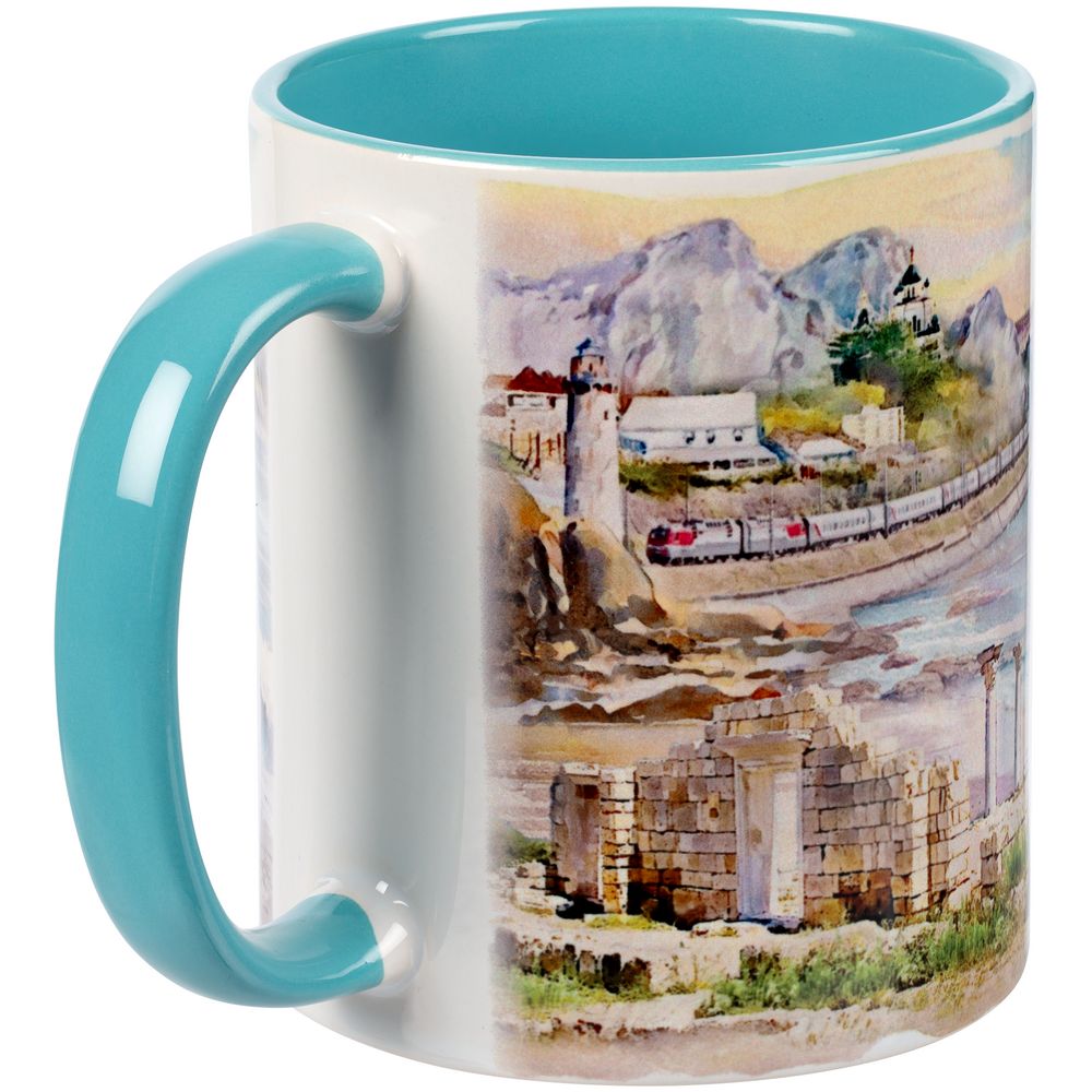 Кружка Promo Plus для сублимационной печати, бирюзовая — изображение 5