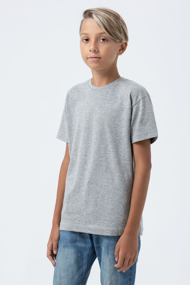 Футболка детская Regent Fit Kids, серый меланж — изображение 5