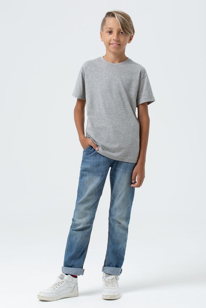 Футболка детская Regent Fit Kids, серый меланж — изображение 7