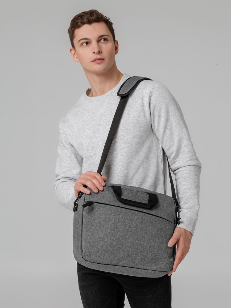 Сумка для ноутбука The First, серая — изображение 7