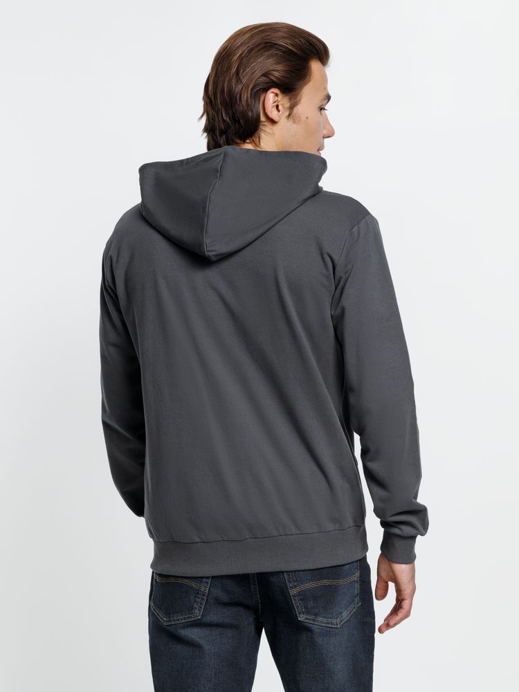 Толстовка на молнии с капюшоном Siverga 2.0, темно-серая (графит) — изображение 10