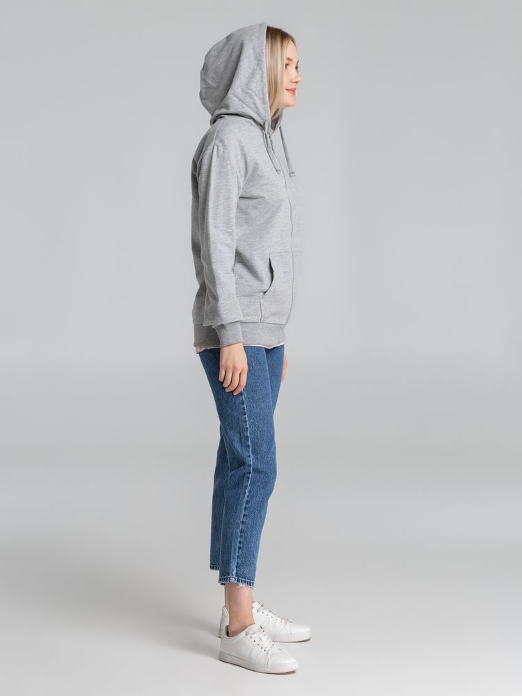Толстовка на молнии с капюшоном Siverga 2.0, серый меланж — изображение 13