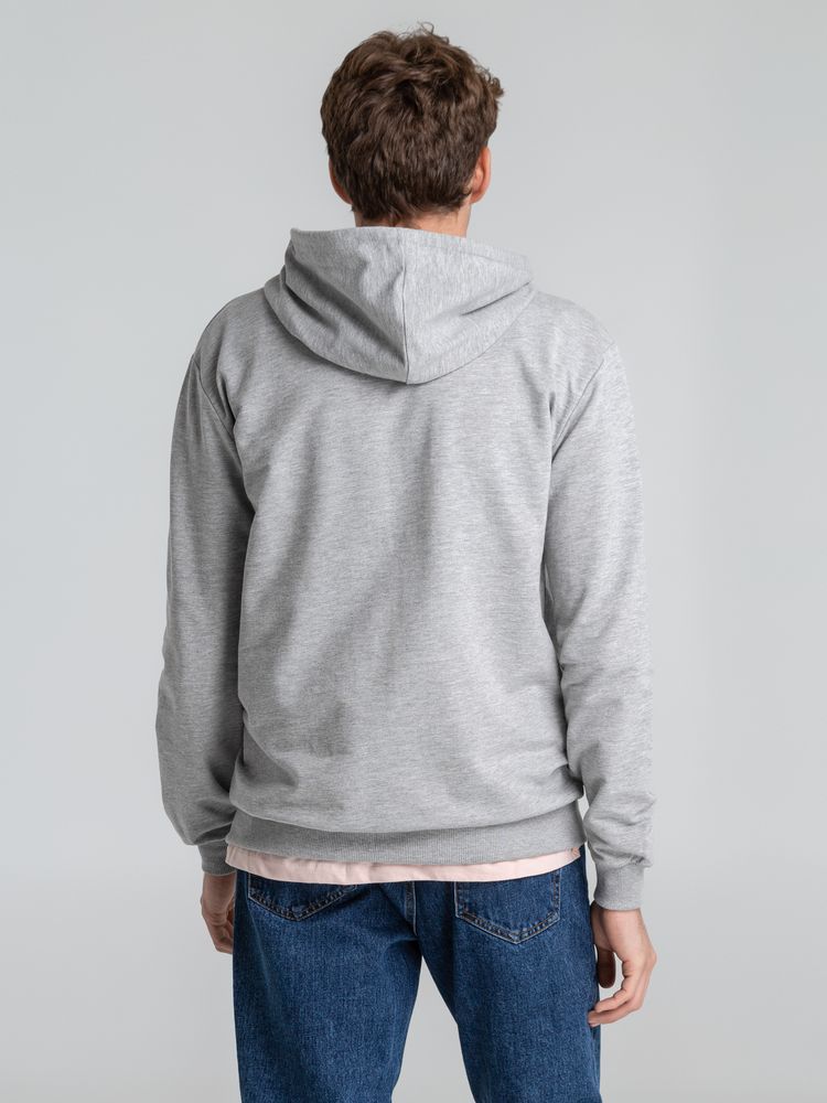 Толстовка на молнии с капюшоном Unit Siverga, серый меланж — изображение 10
