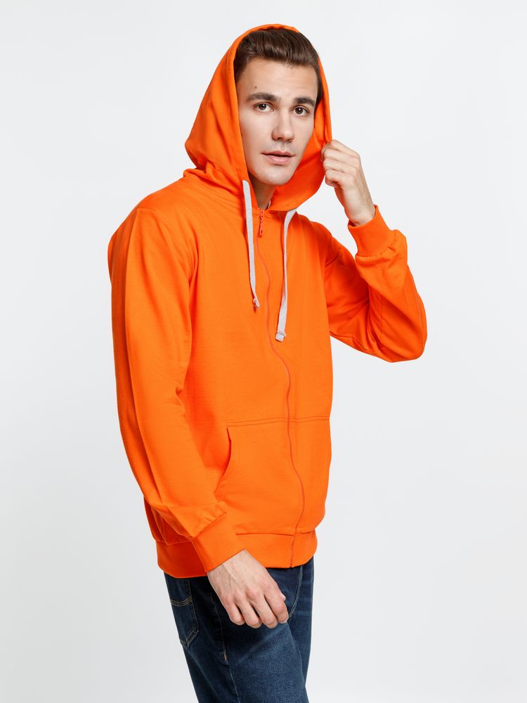 Толстовка на молнии с капюшоном Siverga, оранжевая — изображение 10