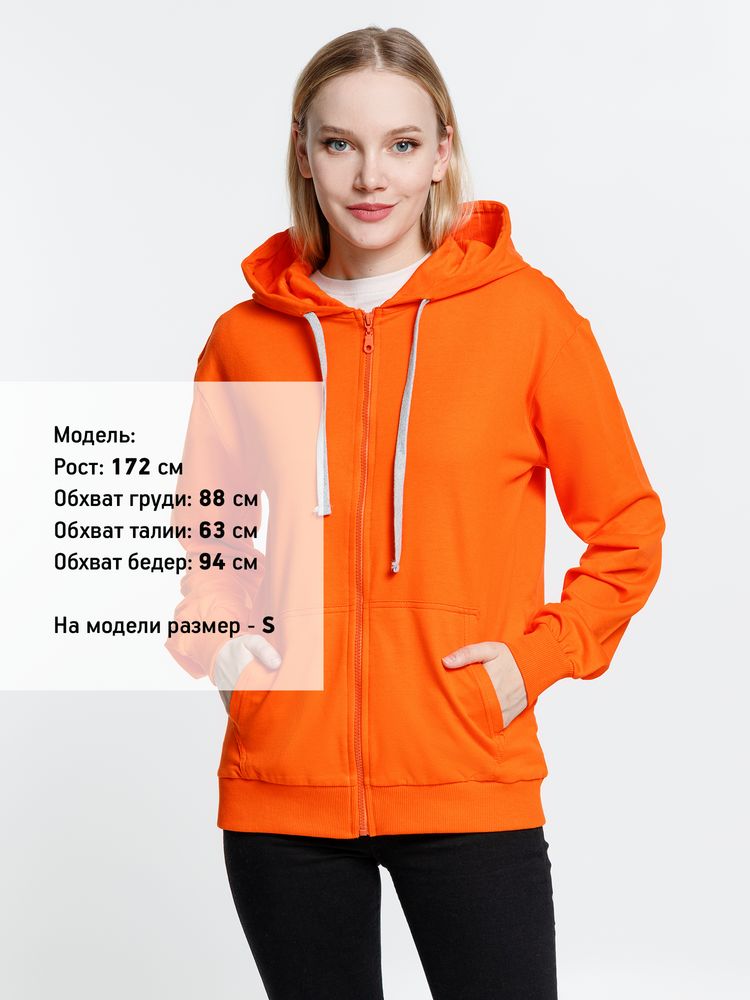 Толстовка на молнии с капюшоном Siverga, оранжевая — изображение 4