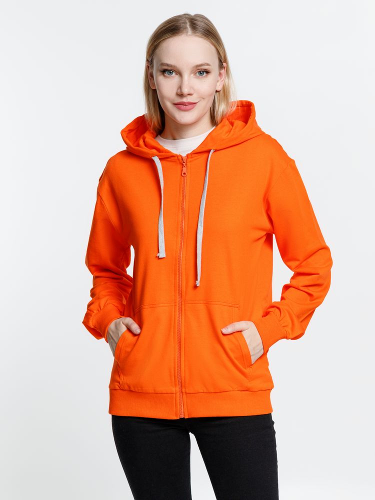 Толстовка на молнии с капюшоном Siverga, оранжевая — изображение 5