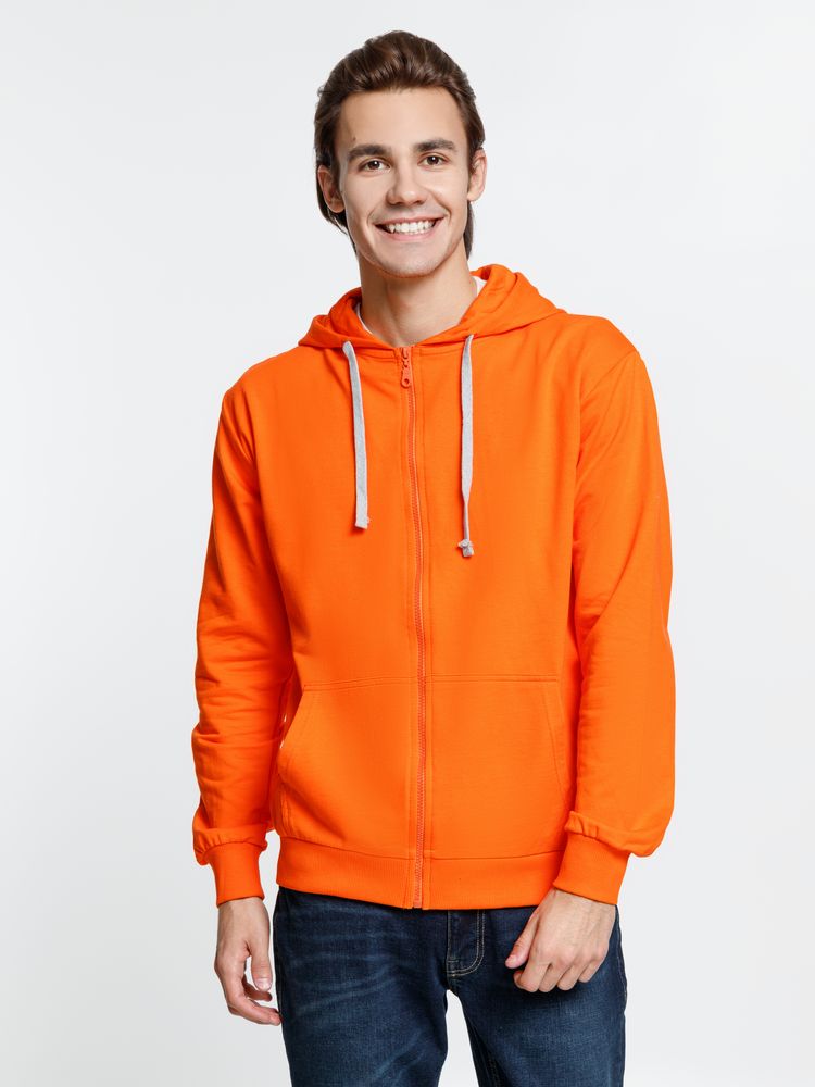 Толстовка на молнии с капюшоном Siverga, оранжевая — изображение 9