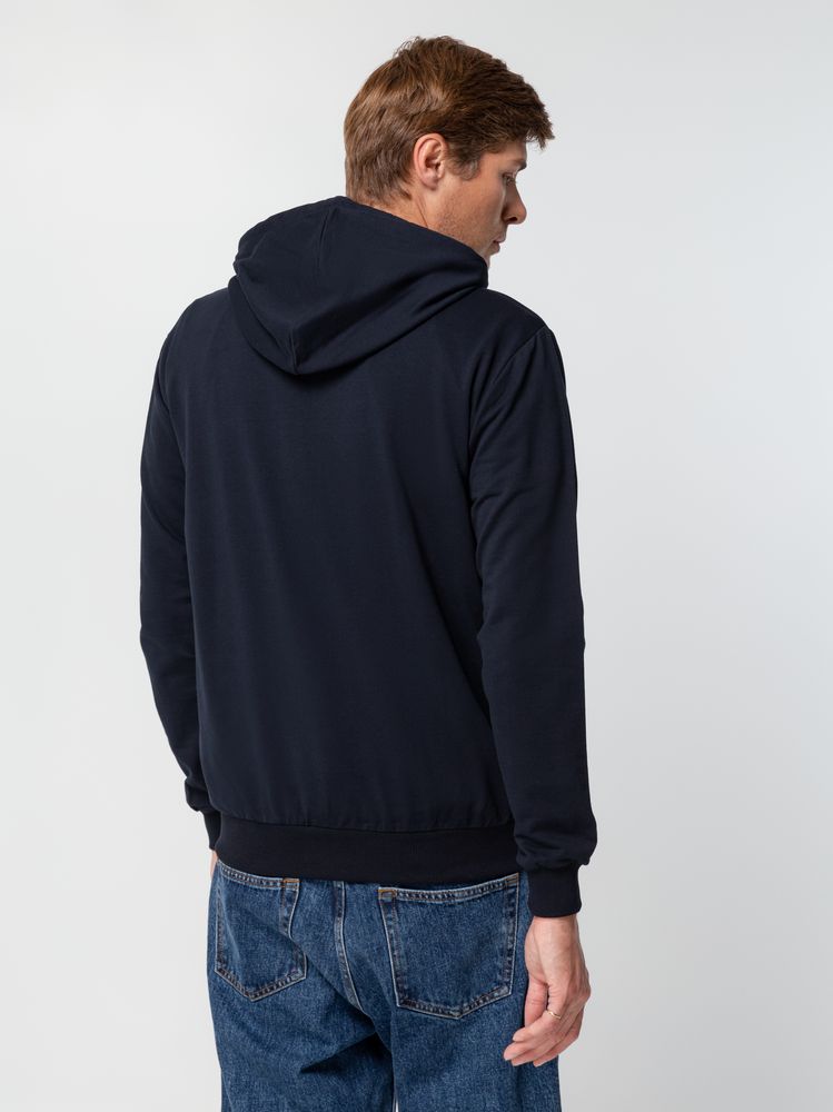 Толстовка на молнии с капюшоном Unit Siverga, темно-синяя — изображение 7