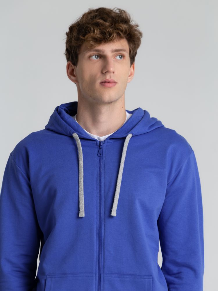 Толстовка на молнии с капюшоном Unit Siverga , ярко-синяя — изображение 6