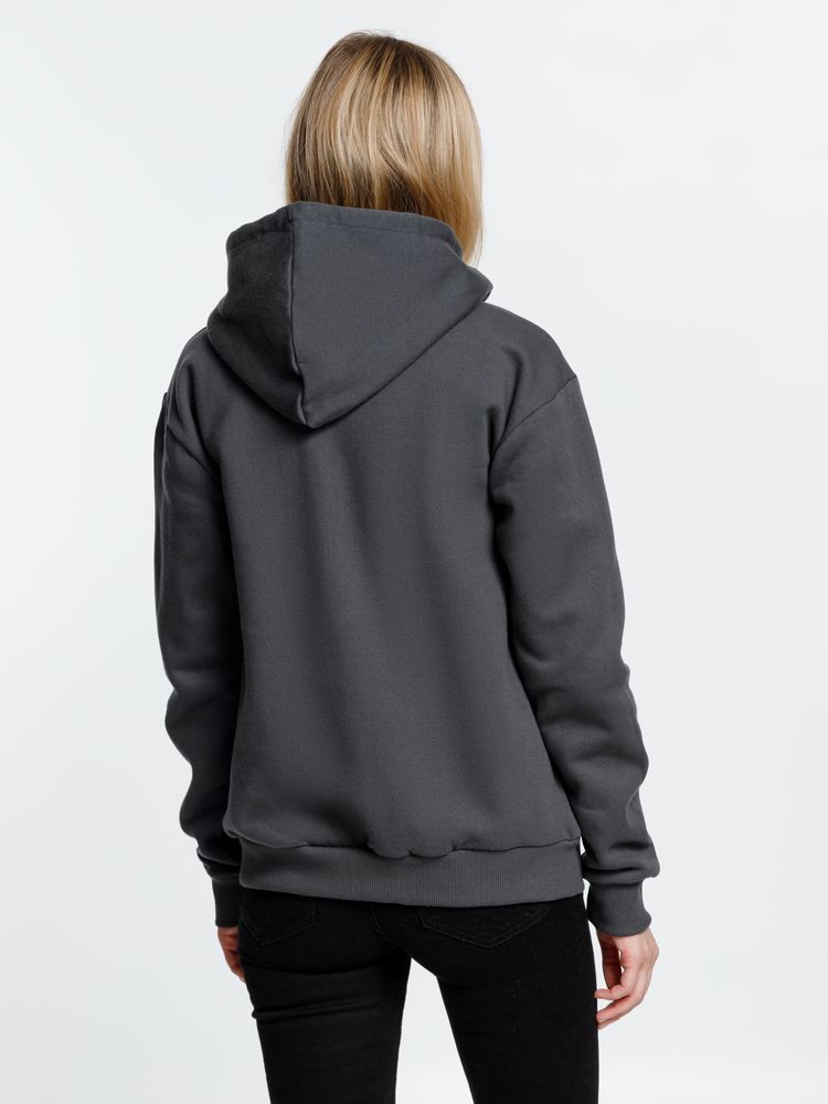 Толстовка на молнии с капюшоном Siverga Heavy, темно-серая (графит) — изображение 10