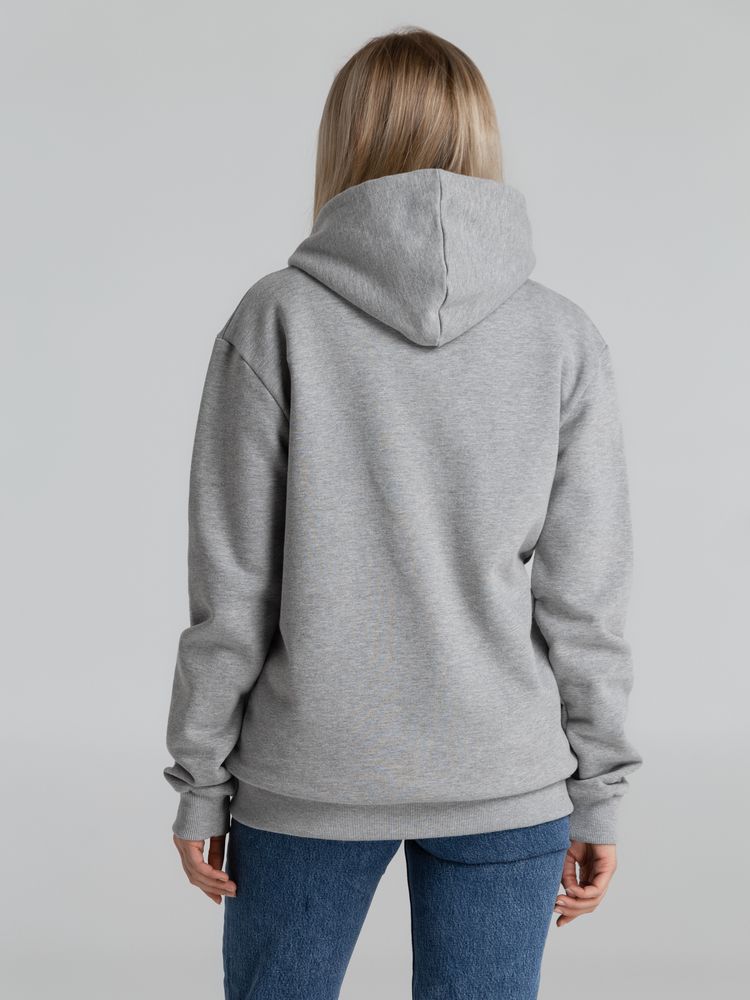 Толстовка на молнии с капюшоном Unit Siverga Heavy, серый меланж — изображение 8