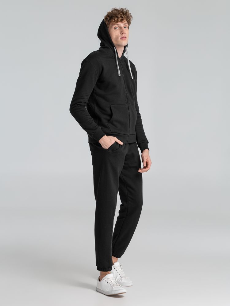 Толстовка на молнии с капюшоном Unit Siverga Heavy, черная — изображение 13