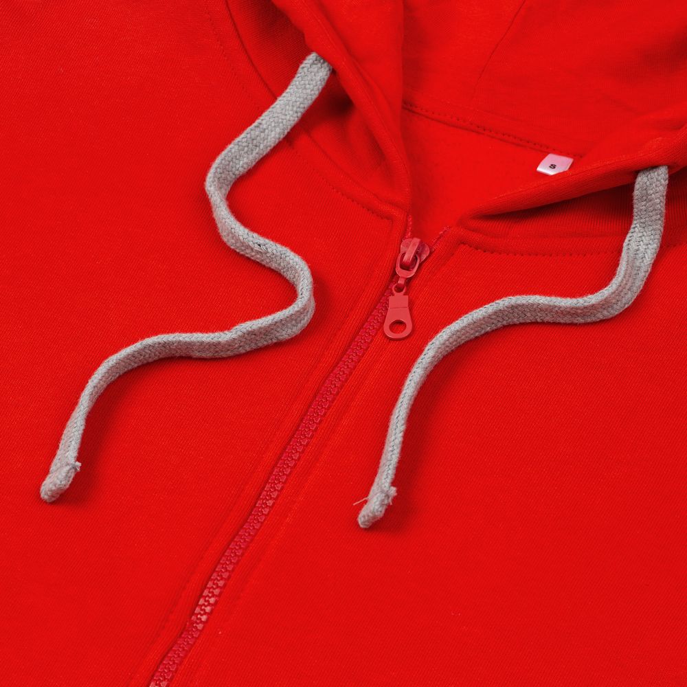 Толстовка на молнии с капюшоном Siverga Heavy, красная (алая) — изображение 4