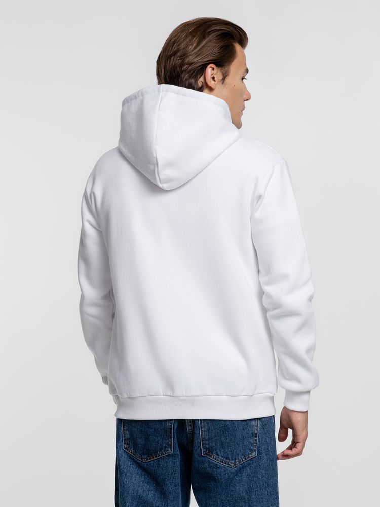 Толстовка на молнии с капюшоном Siverga Heavy, белая (белоснежная) — изображение 6