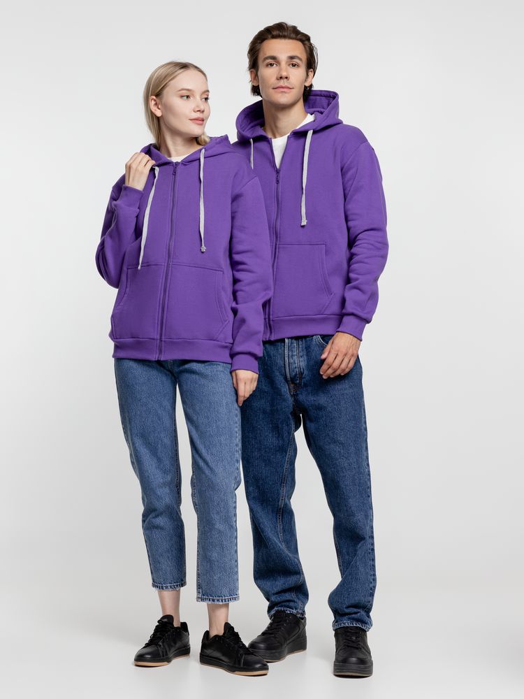 Толстовка на молнии с капюшоном Siverga Heavy, фиолетовая — изображение 13
