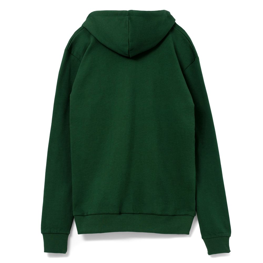 Толстовка с капюшоном на молнии Unit Siverga Heavy, темно-зеленая — изображение 3