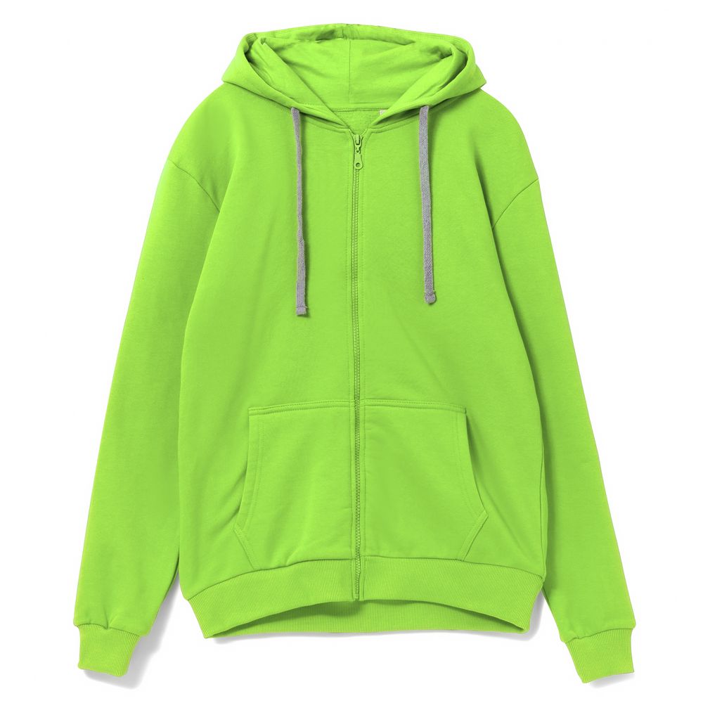 Толстовка на молнии с капюшоном Siverga Heavy, зеленое яблоко — изображение 2