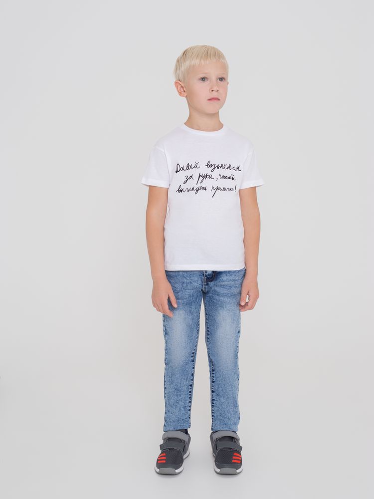 Футболка детская «Давай возьмемся за руки», белая — изображение 7