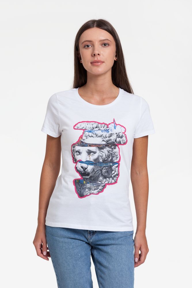 Футболка женская «Смотри вглубь», белая — изображение 2