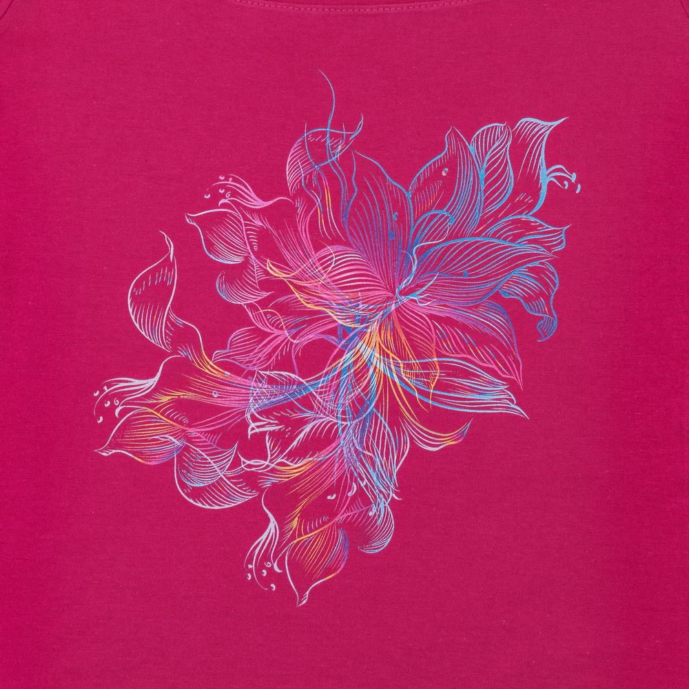 Футболка женская Vibrance, темно-розовая (фуксия) — изображение 3
