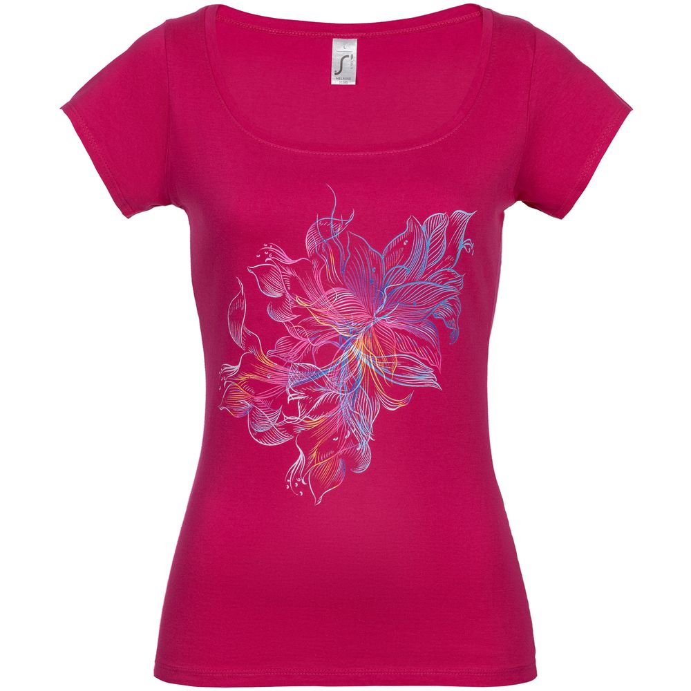 Футболка женская Vibrance, темно-розовая (фуксия) — изображение 2