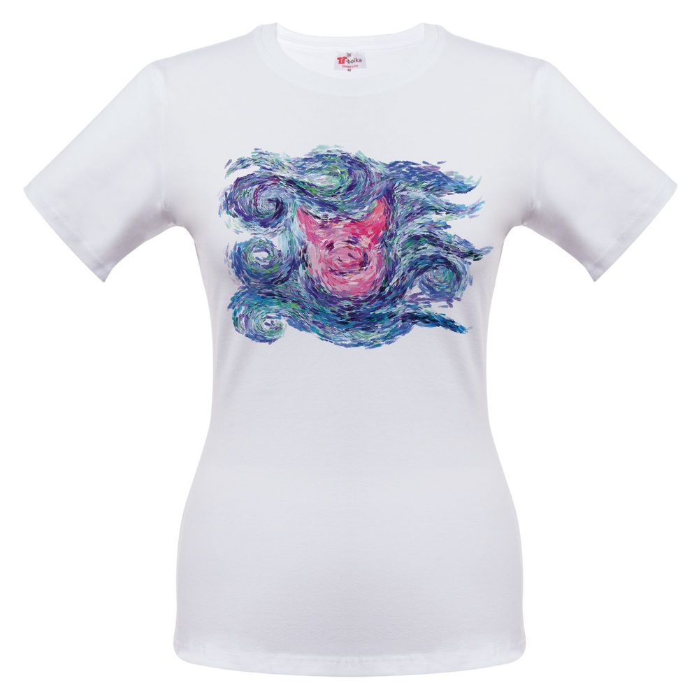 Футболка женская «Ван-Пиг», белая — изображение 3