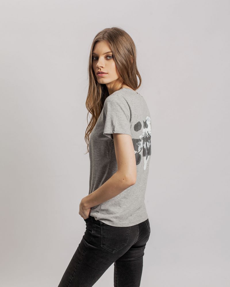 Футболка женская «Подсознательность», серый меланж — изображение 7