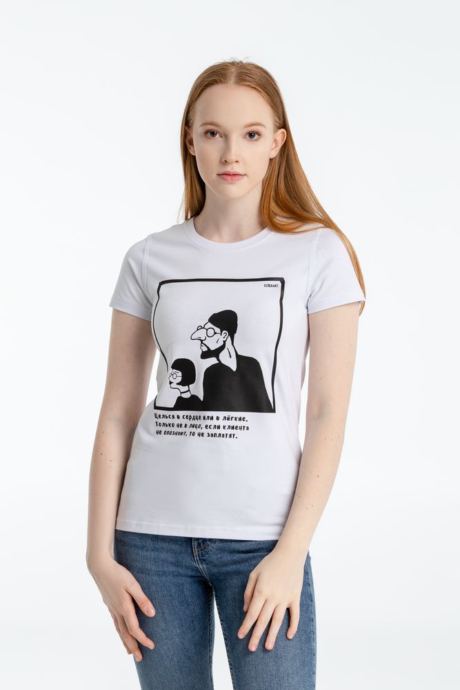 Футболка женская «Леон», белая, ver.2 — изображение 2