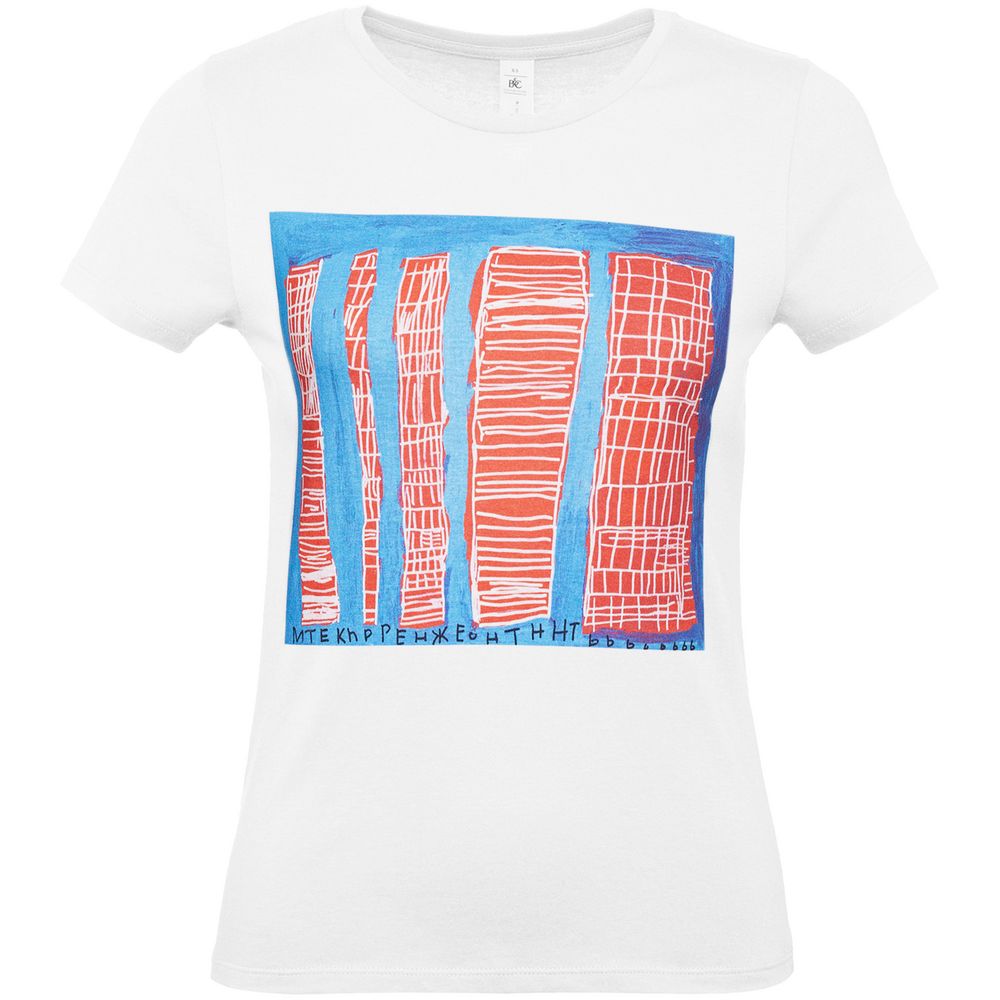 Футболка женская «Небоскребы», белая — изображение 8